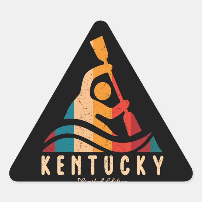 Sticker Triangulaire Kentucky Retro (Devant)