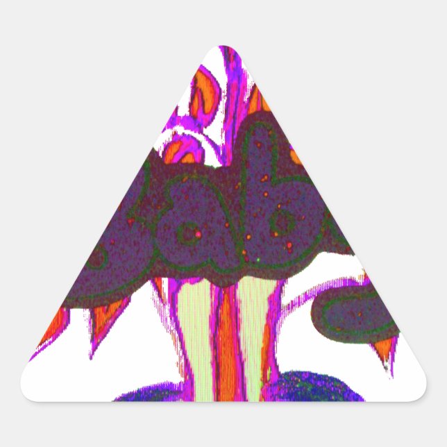 Sticker Triangulaire Kenya Heart Art : I Love Kenya (Devant)