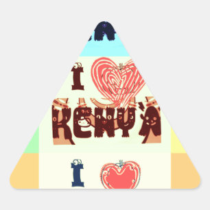 Sticker Triangulaire Kenya Travel Souvenir Pop