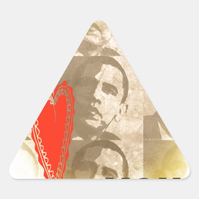 Sticker Triangulaire Kenya We Lovely You Perspective Art Design (Devant)