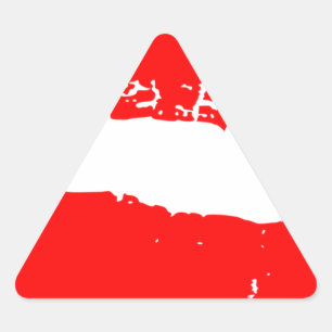 Sticker Triangulaire Kiss Lips Red Lipstick Losion Passion Valentine