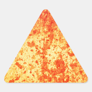 Sticker Triangulaire La fontaine de la lave chaude éclate du volcan de