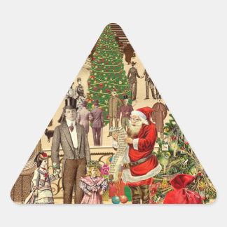 Sticker Triangulaire La longue liste du Père Noël