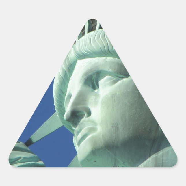 Sticker Triangulaire La Statue De La Liberté À New York (Devant)