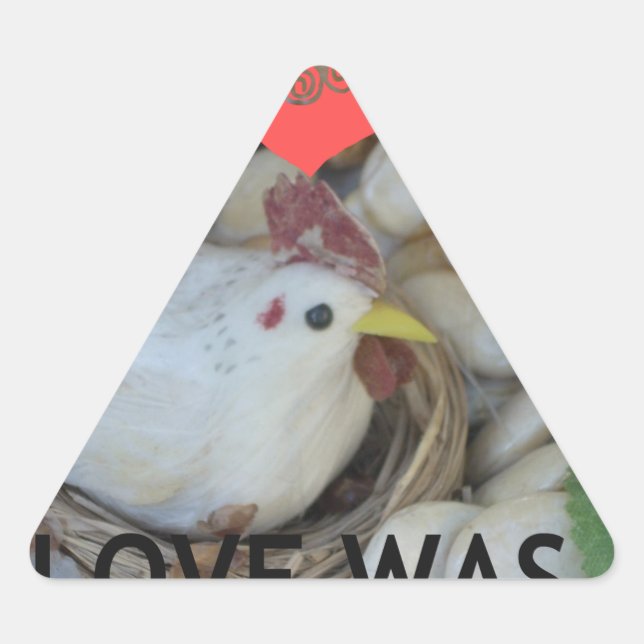 Sticker Triangulaire L'amour était dans l'air (Devant)