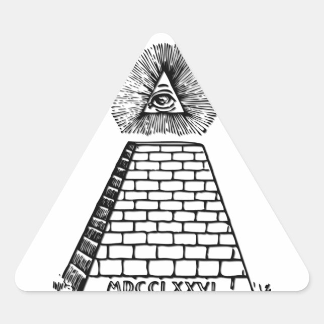 Sticker Triangulaire Le grand sceau des États-Unis (Devant)