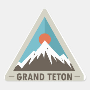 Sticker Triangulaire Le Parc national de Grand Teton