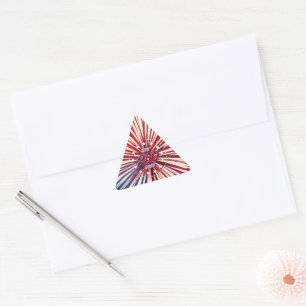 Sticker Triangulaire Les 250 ans d'Amérique 1776-2026 Feux d'artifice R