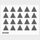 Sticker Triangulaire Lettre initiale D monogramme (Feuille)