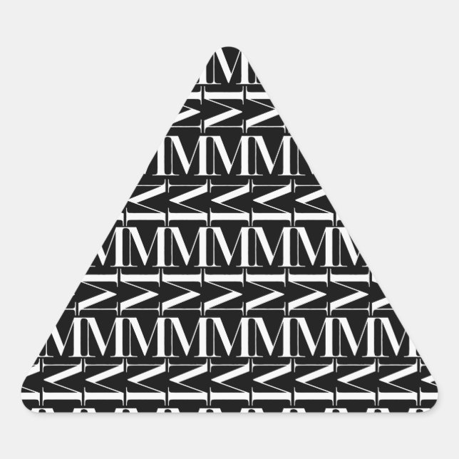 Sticker Triangulaire Lettre initiale M (Devant)