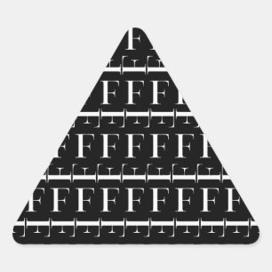 STICKER TRIANGULAIRE LETTRE INITIALE MONÂTRE F