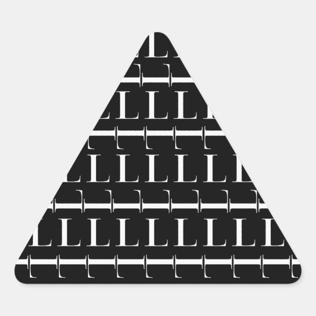 Sticker Triangulaire Lettre initiale monogramme L (Devant)