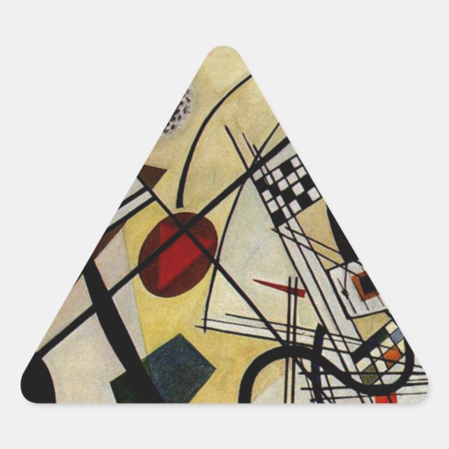 Sticker Triangulaire Ligne ininterrompue Kandinsky Transverse (Devant)
