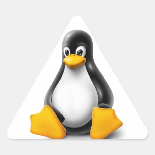 Sticker Triangulaire Linux Tux le pingouin