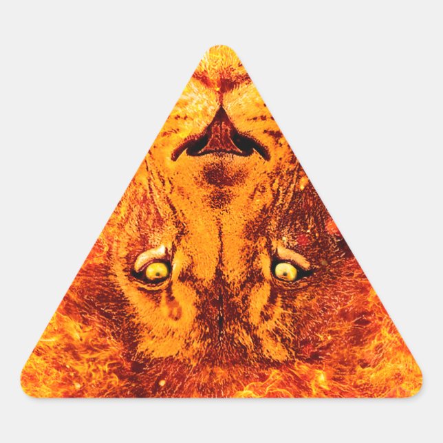 Sticker Triangulaire Lion flamand de Juda (Devant)