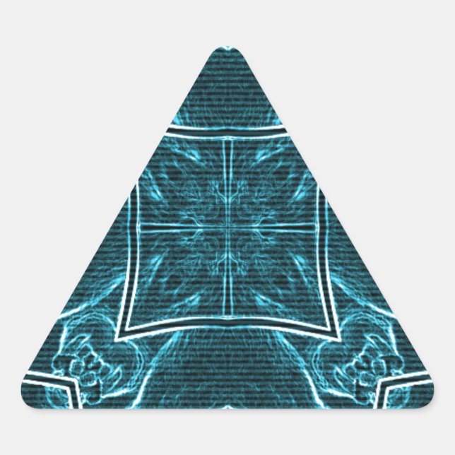 Sticker Triangulaire Lions Partager l'art Imprimer (Devant)