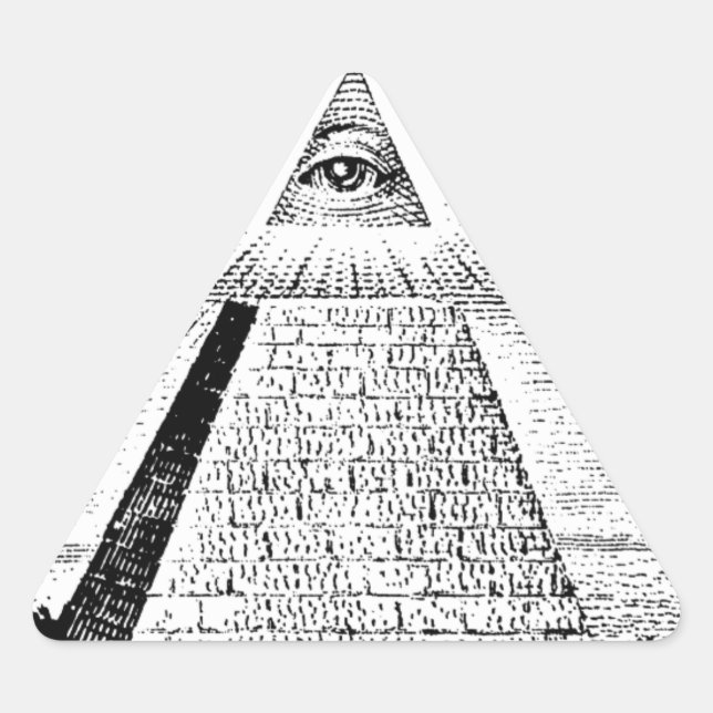 Sticker Triangulaire logo illuminati (Devant)