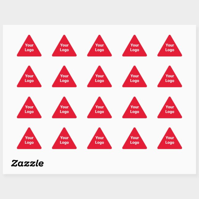 Sticker Triangulaire Logo personnalisé simple et élégant ici société cl (Feuille)