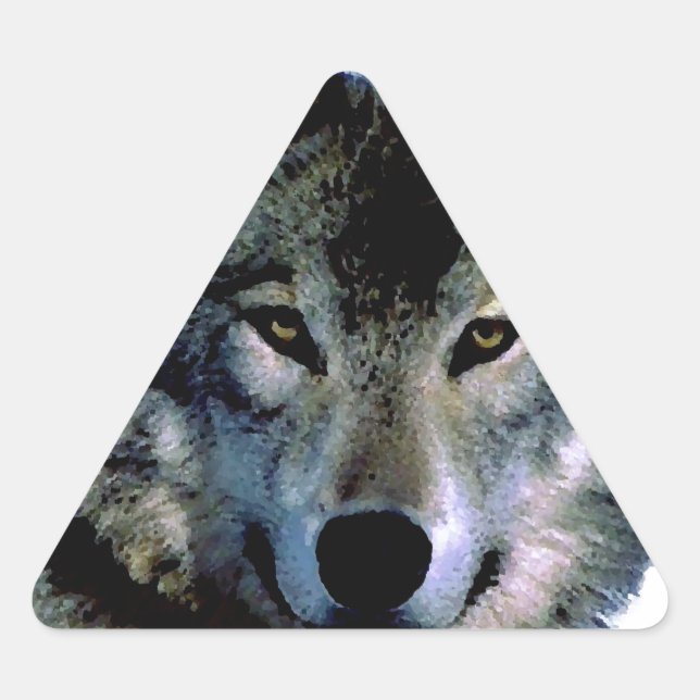 Sticker Triangulaire Loup (Devant)