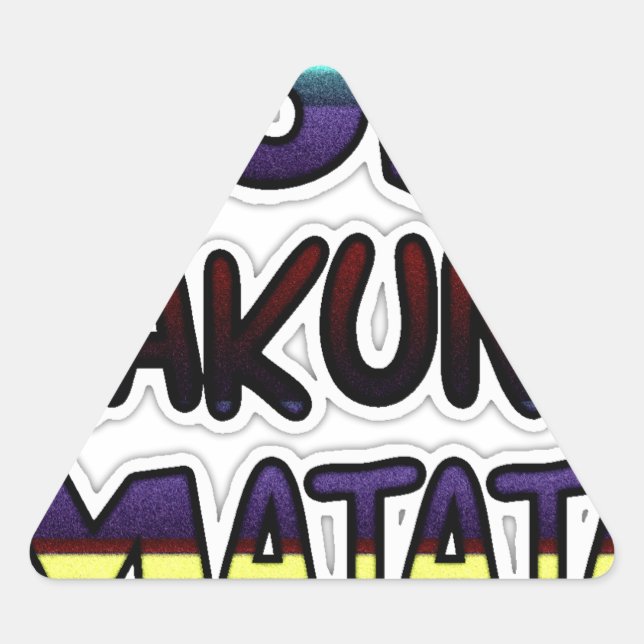 Sticker Triangulaire Love Hakuna Matata Cadfts (Devant)