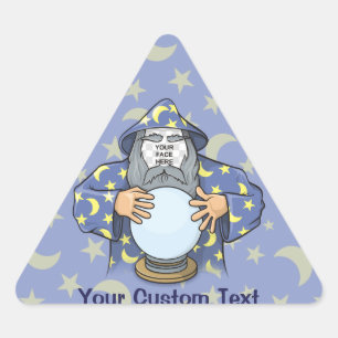 Sticker Triangulaire Magicien avec votre visage