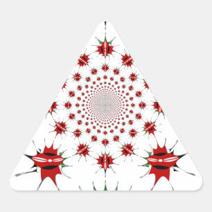 Sticker Triangulaire Magique Kenya : Identité culturelle kaléidoscope �