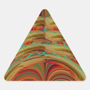 Sticker Triangulaire Magnifique Africain traditionnel Golden Brown Moti