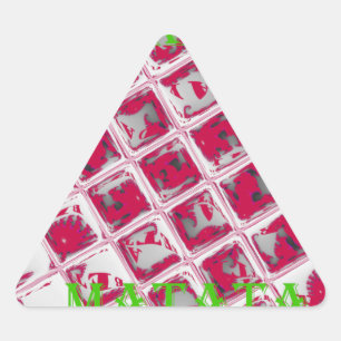 Sticker Triangulaire Magnifique Incroyable Art Miroir Image Rouge Éléga