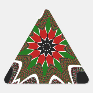 Sticker Triangulaire Magnifique Motif Culturel Kenya Géométrique