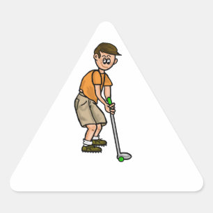 Sticker Triangulaire Male Golfer Name Balises