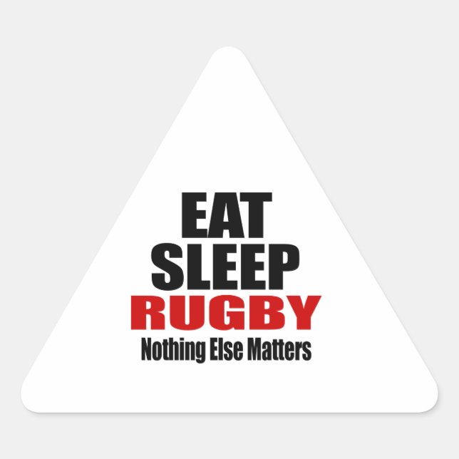 STICKER TRIANGULAIRE MANGER DORMIR RUGBY (Devant)