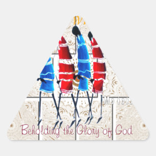 Sticker Triangulaire Marcher Avec Jésus Hakuna Matata Inspiré Beautifu