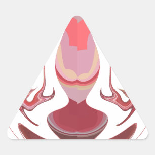 Sticker Triangulaire Maroon Majesty : Rustic Radiance Texté Africain