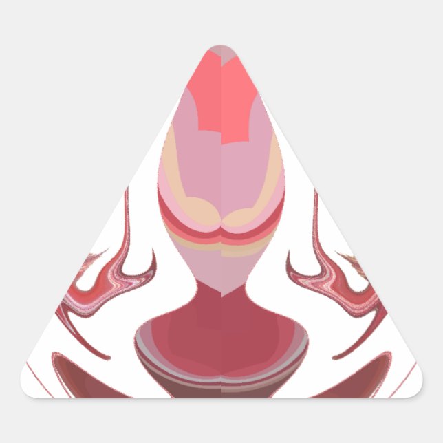 Sticker Triangulaire Maroon Majesty : Rustic Radiance Texté Africain (Devant)