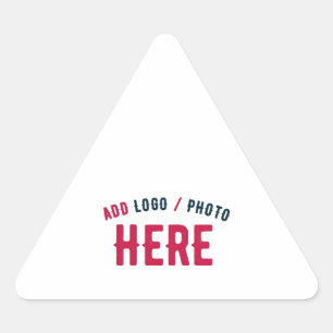 STICKER TRIANGULAIRE MARQUE BLANCHE MODERNE ET PERSONNALISABLE VÉRIFIÉE