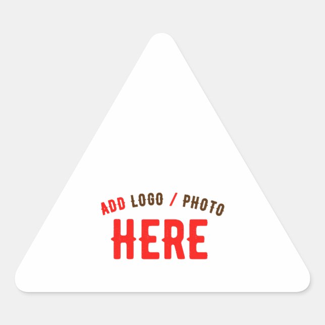 STICKER TRIANGULAIRE MARQUE BLANCHE MODERNE ET PERSONNALISABLE VÉRIFIÉE (Devant)