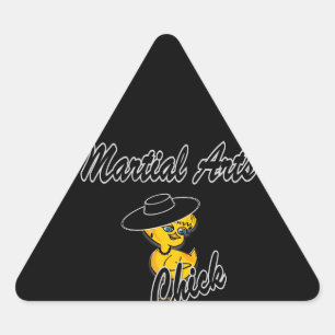 Sticker Triangulaire Martial Arts Chick #4