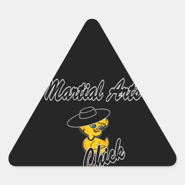Sticker Triangulaire Martial Arts Chick #4 (Devant)