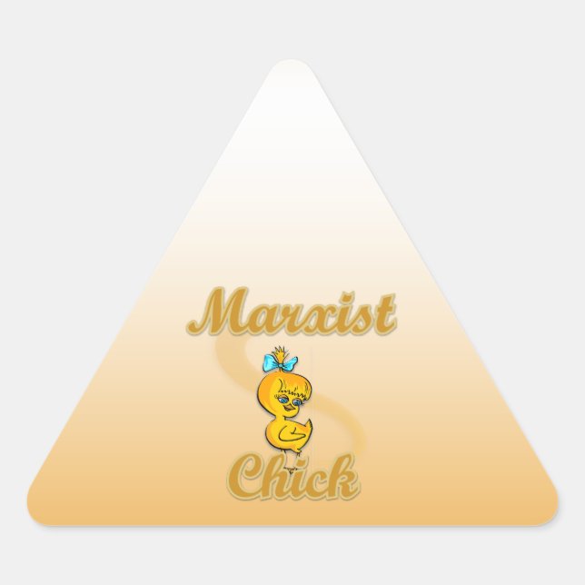 Sticker Triangulaire Marxiste Chick (Devant)
