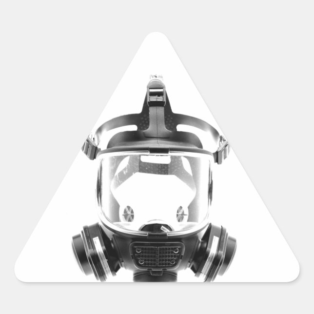 Sticker Triangulaire Masque gaz (Devant)
