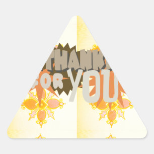 Sticker Triangulaire Merci pour vous avec amour Compassion & Gratitude