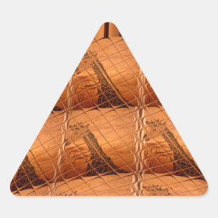Sticker Triangulaire Miroir Africain Traditionnel : Girafe Tissé