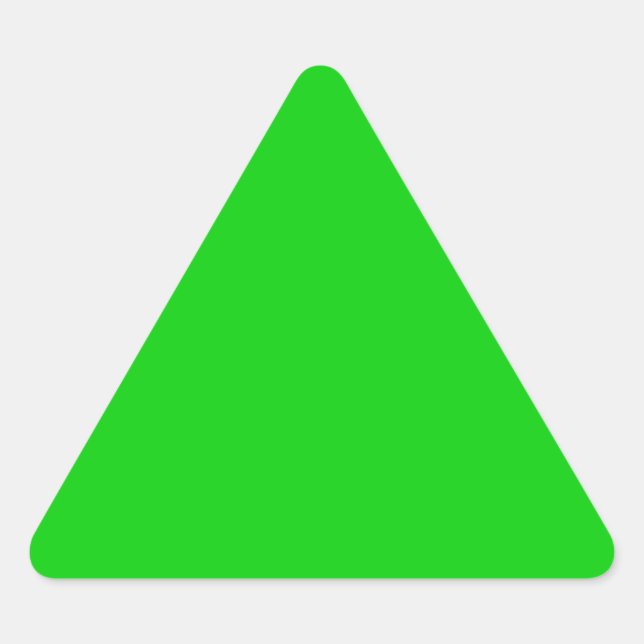 Sticker Triangulaire Modèle Arrière - plan vert choquant - personnalise (Devant)