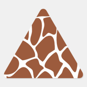 Sticker Triangulaire Modèle Brown d'impression de girafe