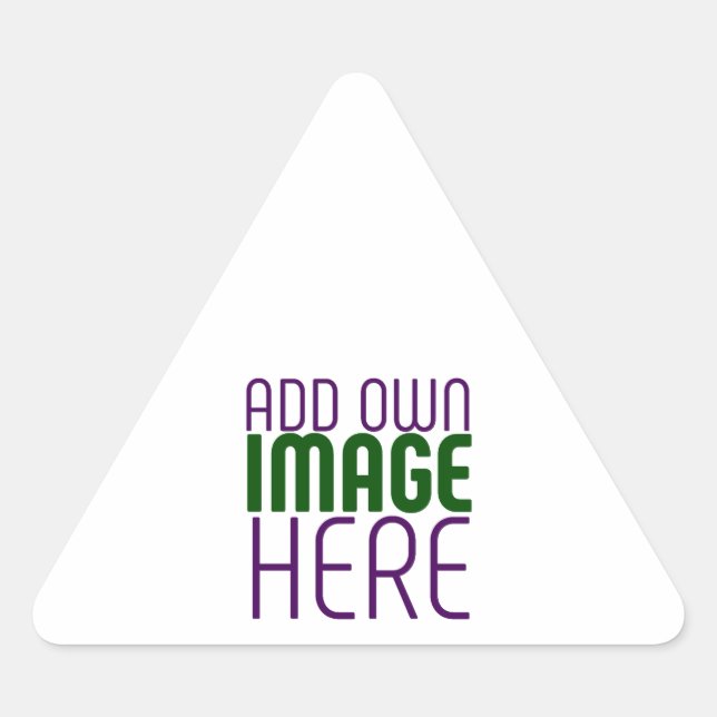 STICKER TRIANGULAIRE MODÈLE DE TEXTE D'IMAGE BLANCHE SIMPLE MODERNE (Devant)