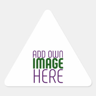 STICKER TRIANGULAIRE MODÈLE DE TEXTE D'IMAGE BLANCHE SIMPLE MODERNE