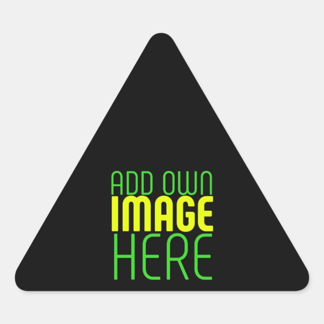 STICKER TRIANGULAIRE MODÈLE DE TEXTE D'IMAGE NOIRE SIMPLE ET MODERNE (Devant)