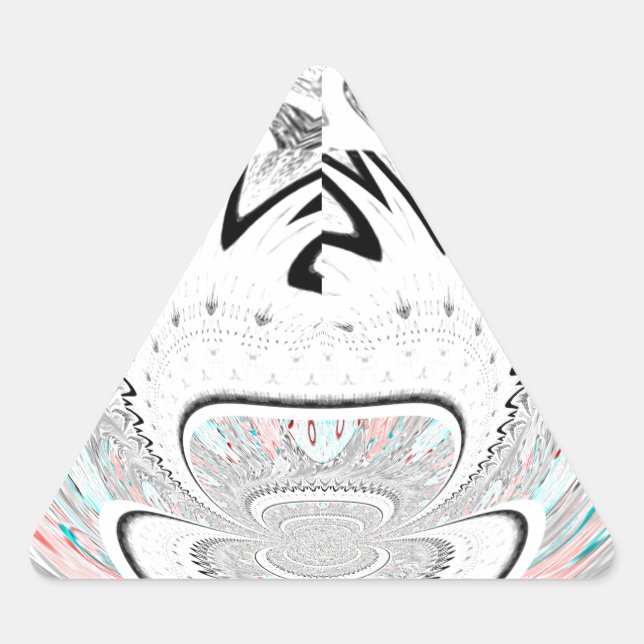 Sticker Triangulaire Moderne Urban Ash Gris Flora Abstrait Motif Art (Devant)