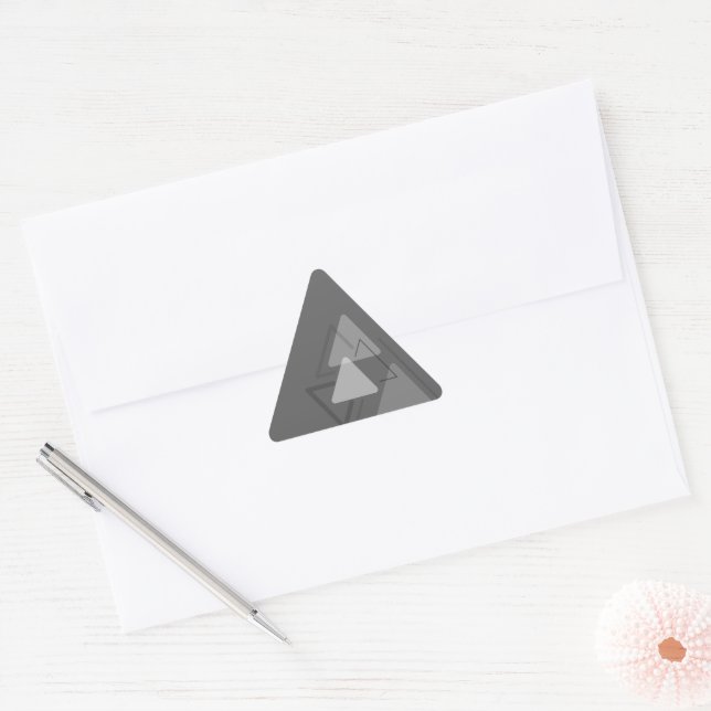 Sticker Triangulaire Modeste Monochrome géométrique Triangles Joke (Enveloppe)