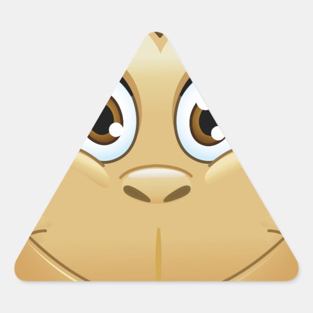 Sticker Triangulaire monkey emoji (Devant)